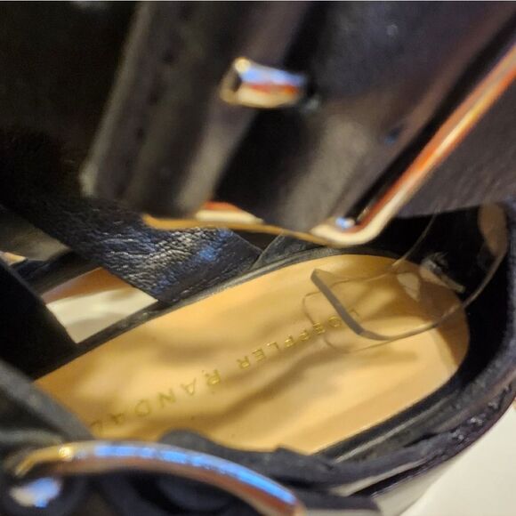 Loeffler Randall "Yara" Black Leather 3 Buckle Gladiator Style Booties Sz.7 $440 - Picture 5 of 9